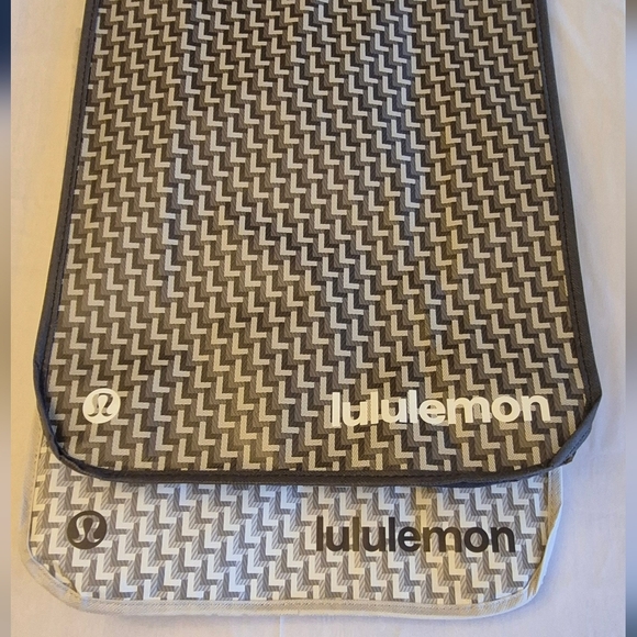 2 Large Lululemon Reusable Shopping Tote Bag Set 2025 Holiday Season Geometric L - Picture 2 of 4